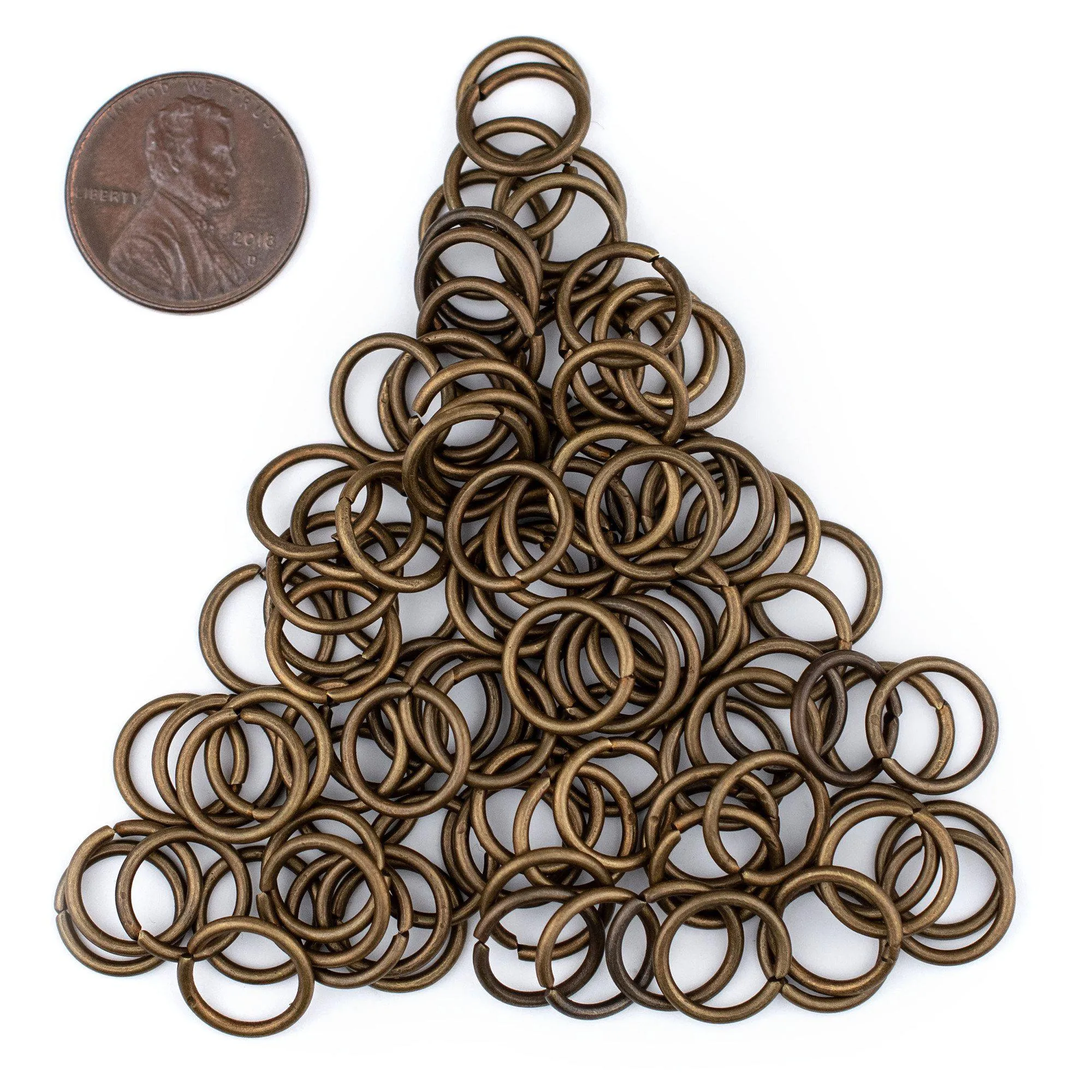 10mm Bronze Round Jump Rings (Approx 100 pieces)