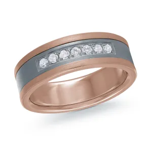 14K Rose Gold Ring from the Tantalum Collection by Malo - MRDTN-044-7PD