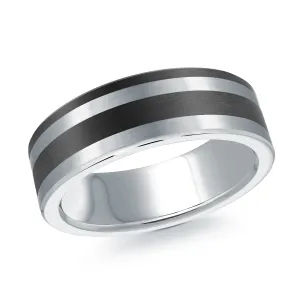 14K White Gold Ring from the Noir Collection by Malo - MRDA-154-7W