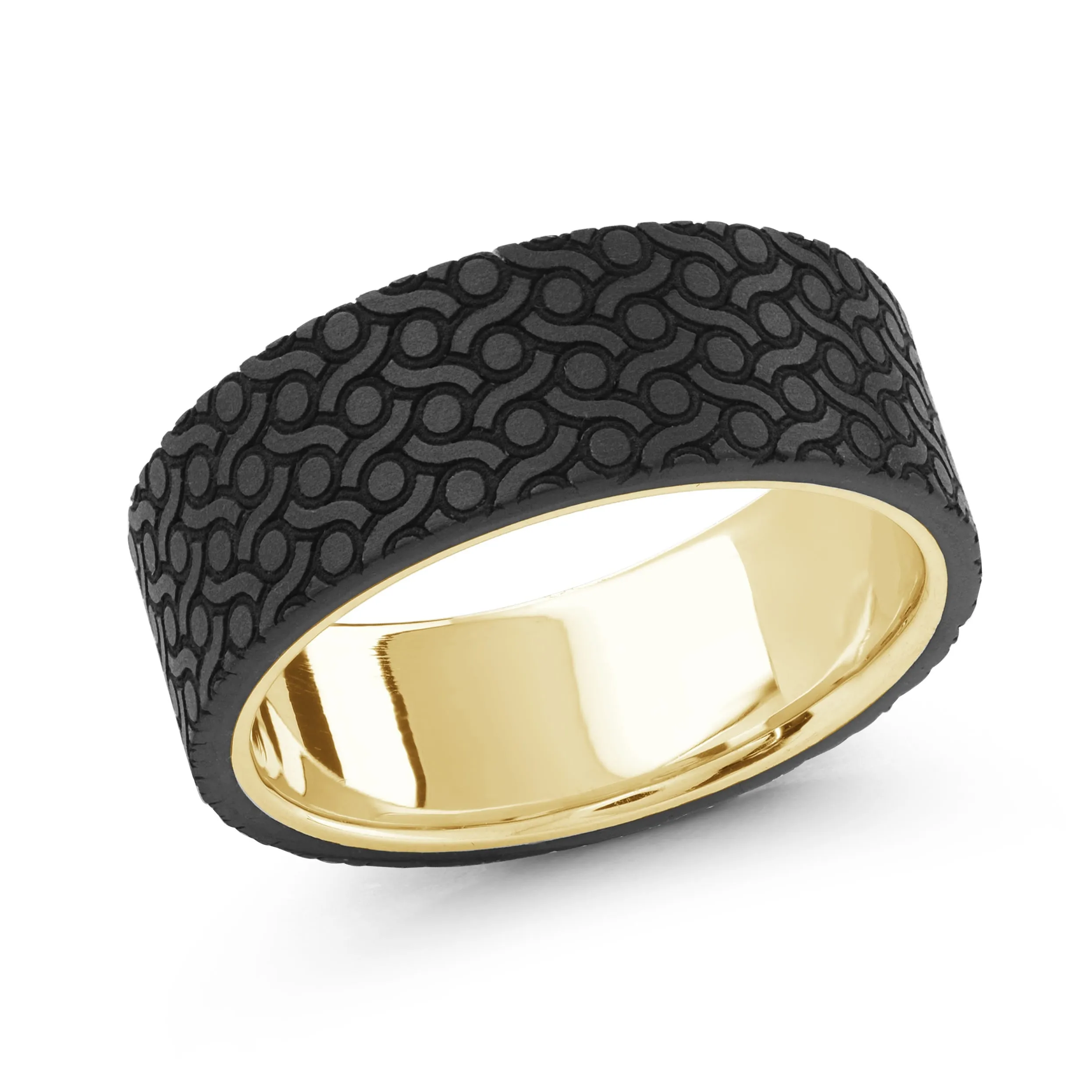 14K Yellow Gold Ring from the Noir Collection by Malo - MRDA-054-8Y