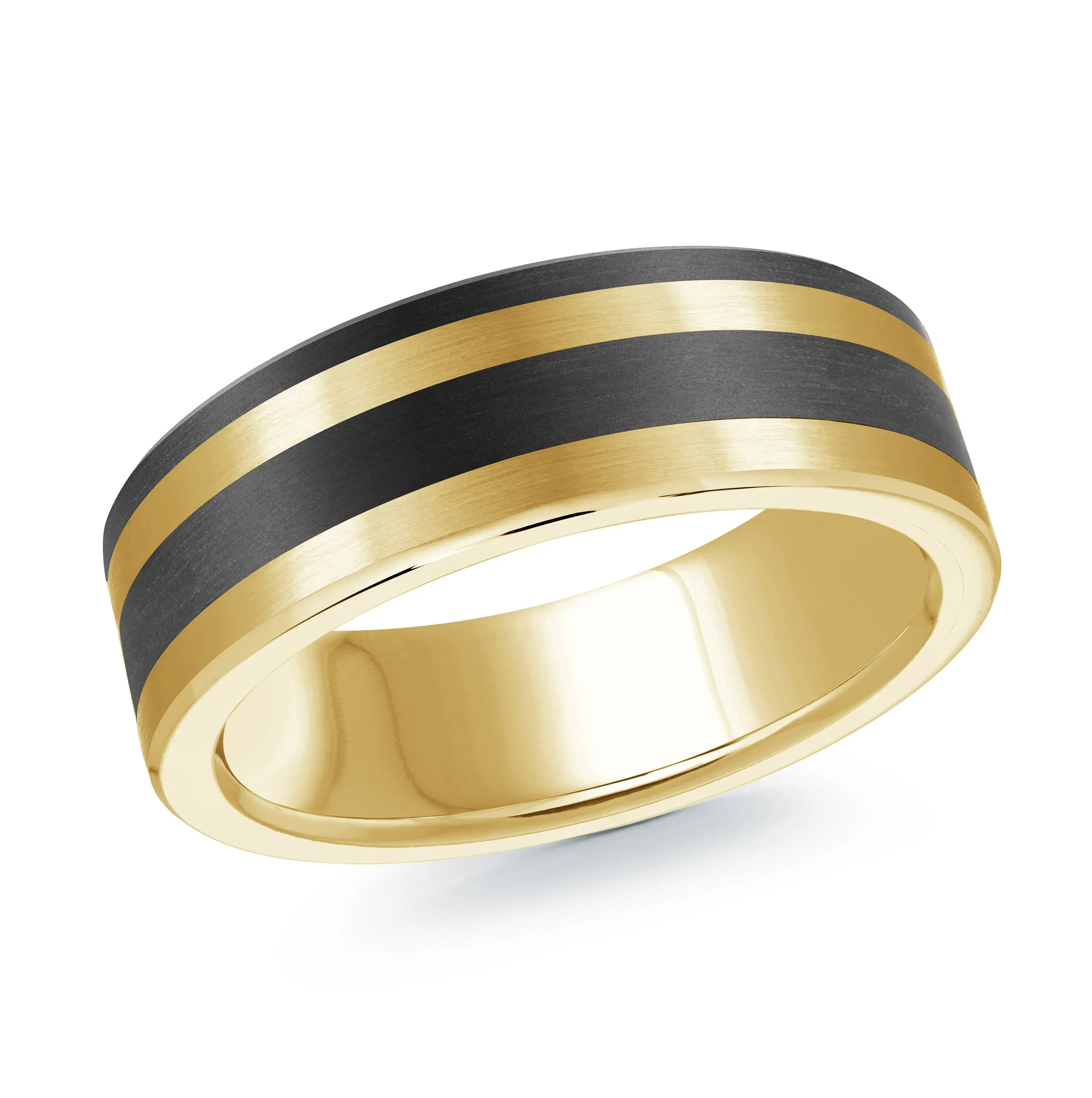 14K Yellow Gold Ring from the Noir Collection by Malo - MRDA-154-7Y