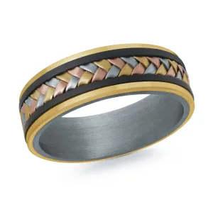 14K Yellow Gold with Tantalum Ring from the Tantalum Collection by Malo - MRDTS-009-7YT