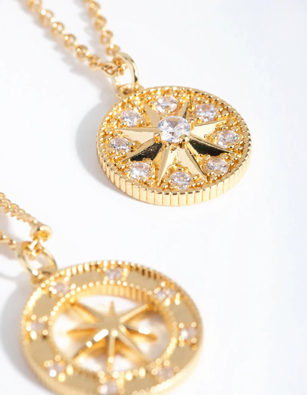 18ct Gold Plated Northern Star Necklace Set