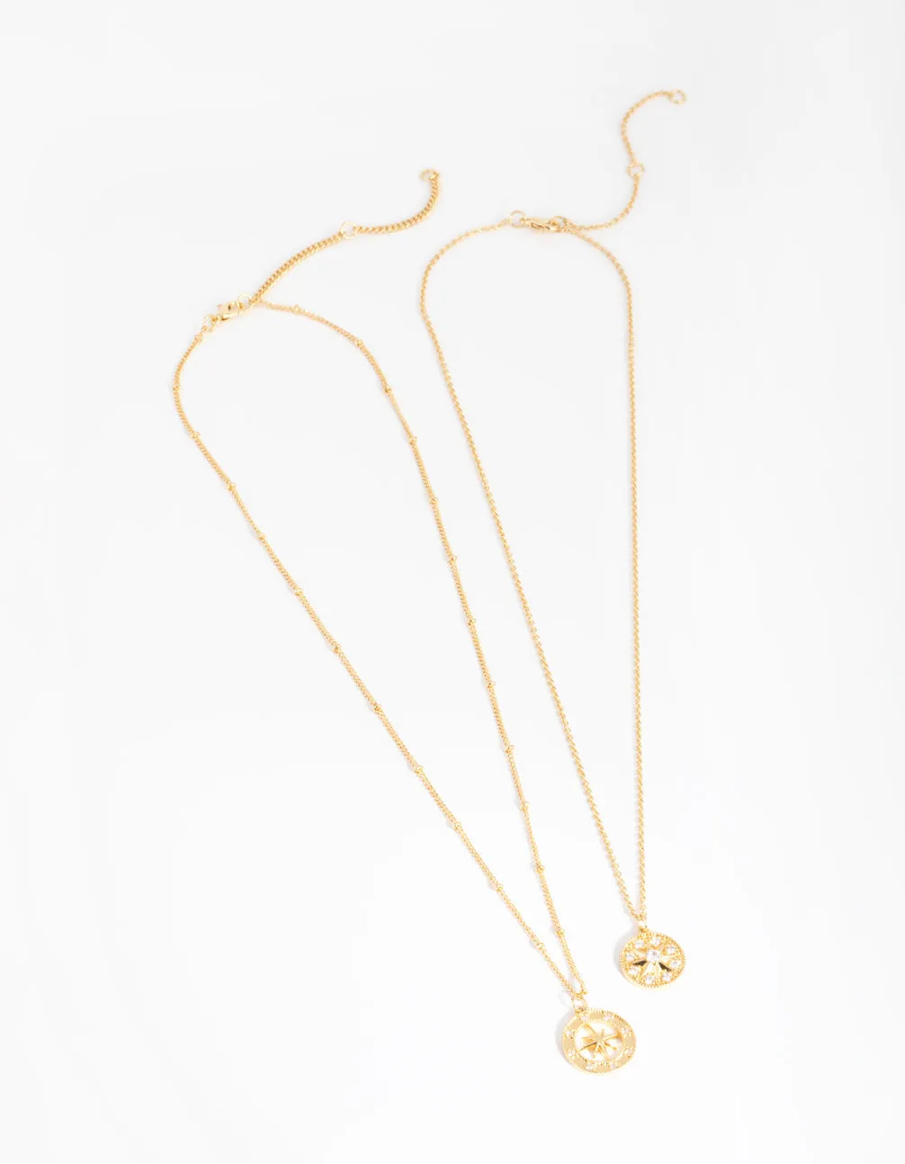 18ct Gold Plated Northern Star Necklace Set