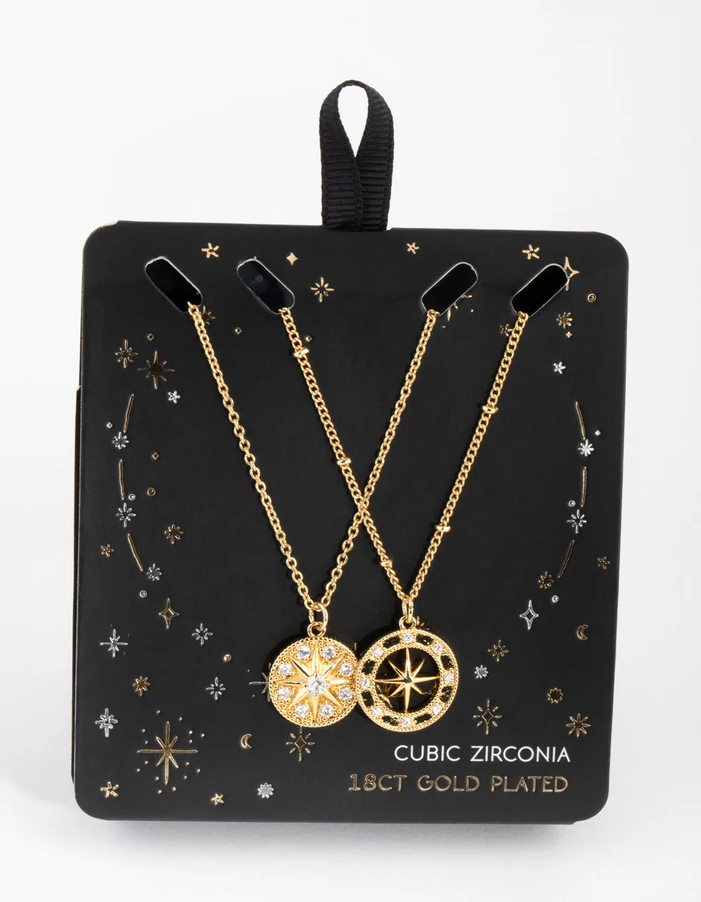 18ct Gold Plated Northern Star Necklace Set