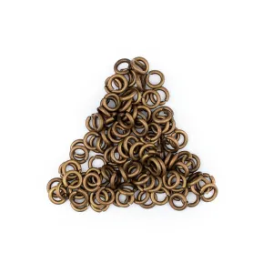 4mm Bronze Round Jump Rings (Approx 100 pieces)