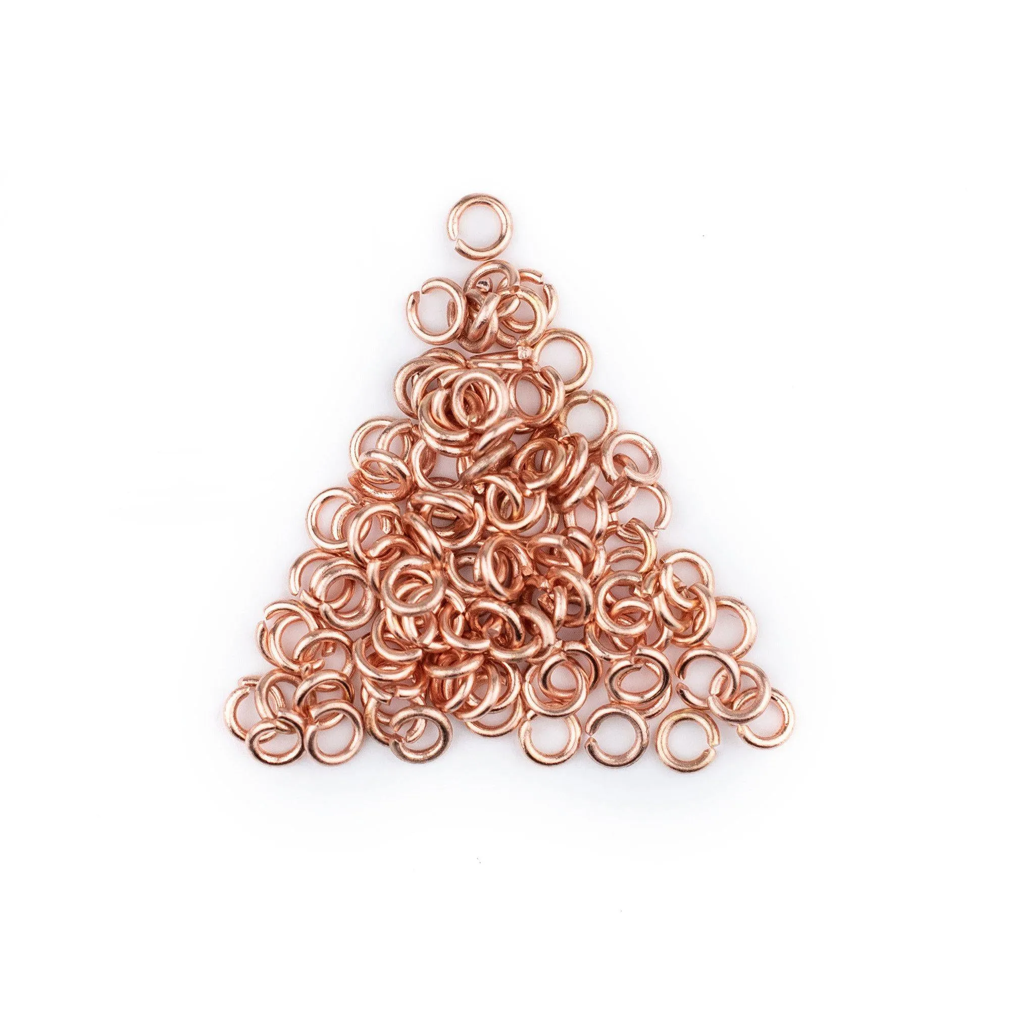 4mm Copper Round Jump Rings (Approx 100 pieces)