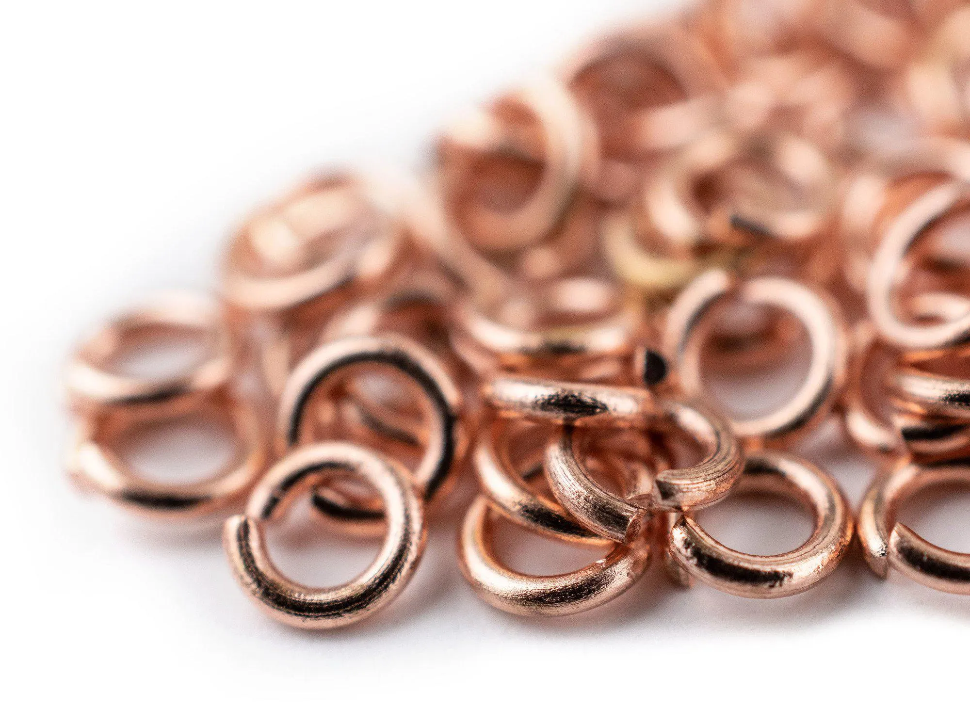 4mm Copper Round Jump Rings (Approx 100 pieces)