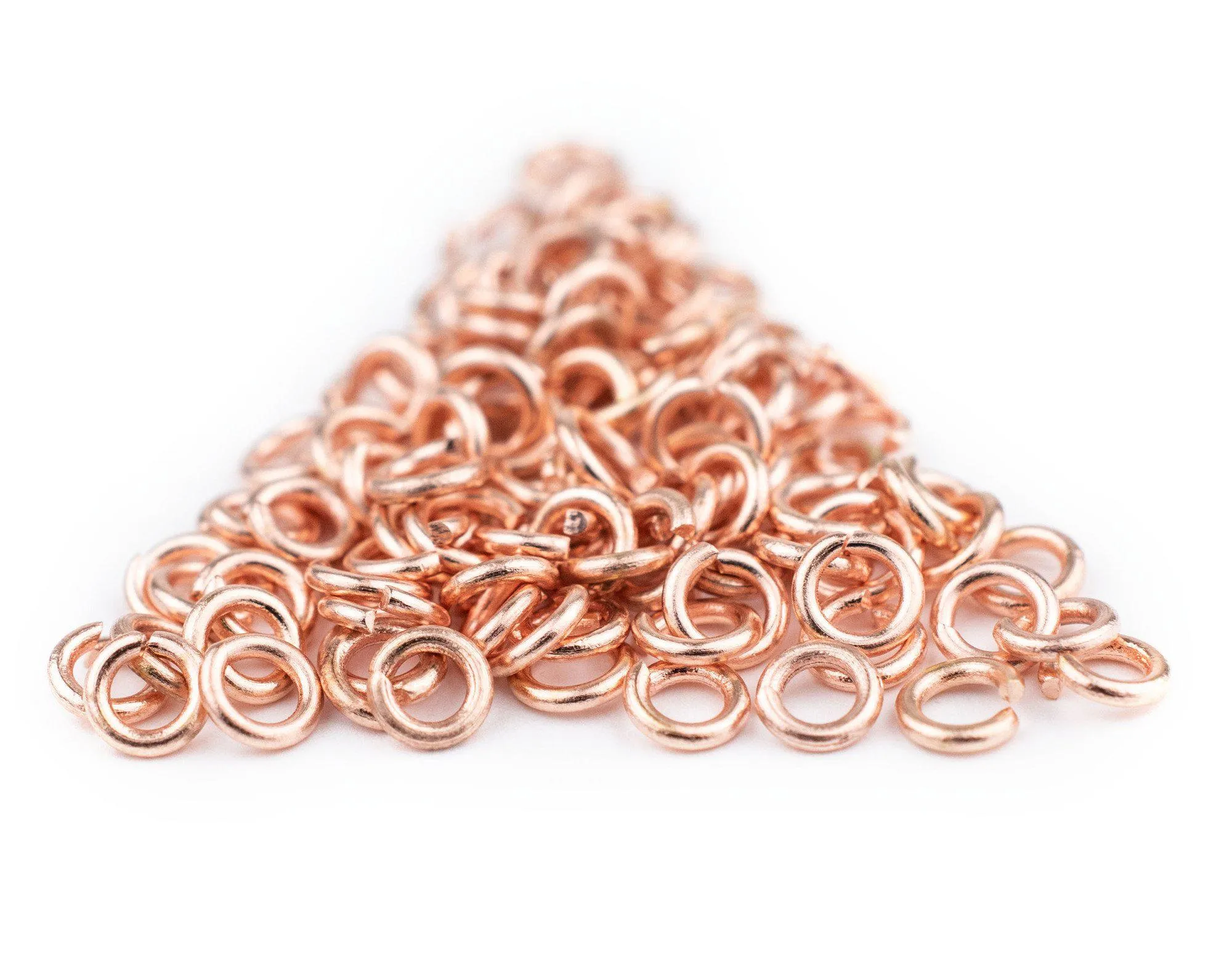 4mm Copper Round Jump Rings (Approx 100 pieces)