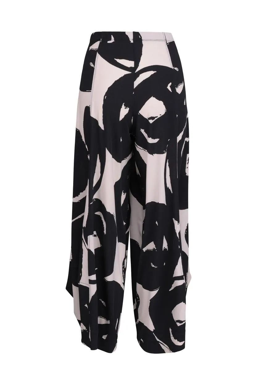 Art Print Punto Pants, Creme