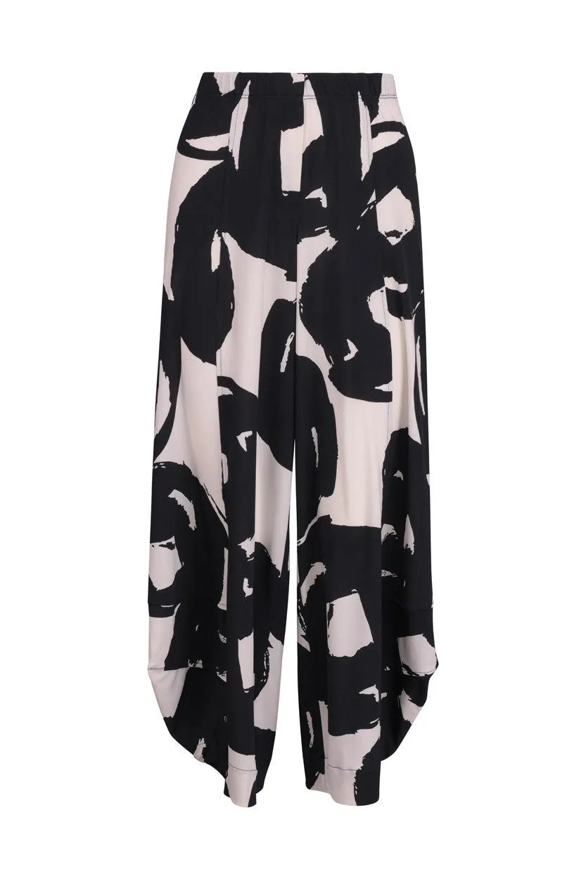 Art Print Punto Pants, Creme