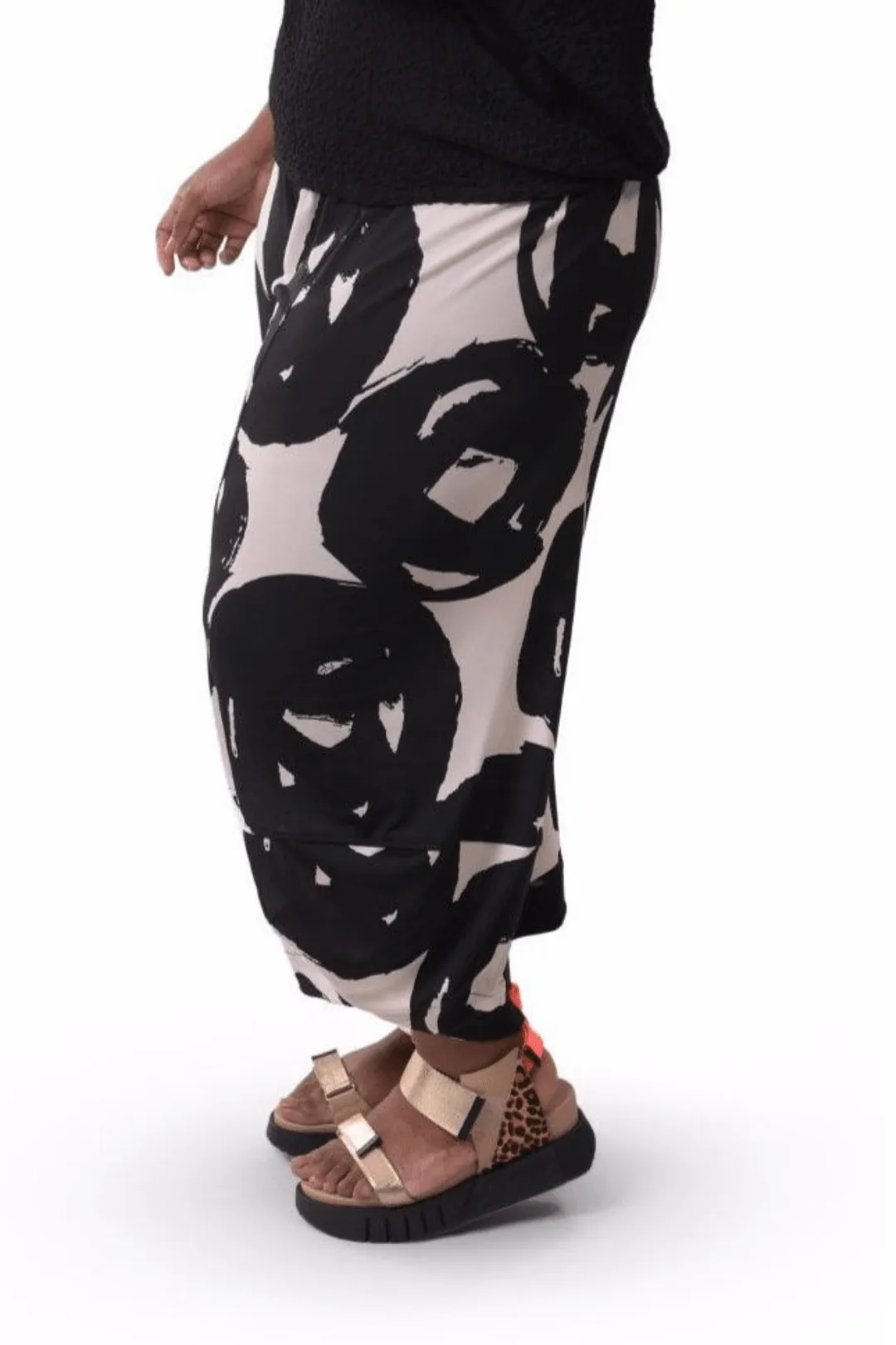 Art Print Punto Pants, Creme