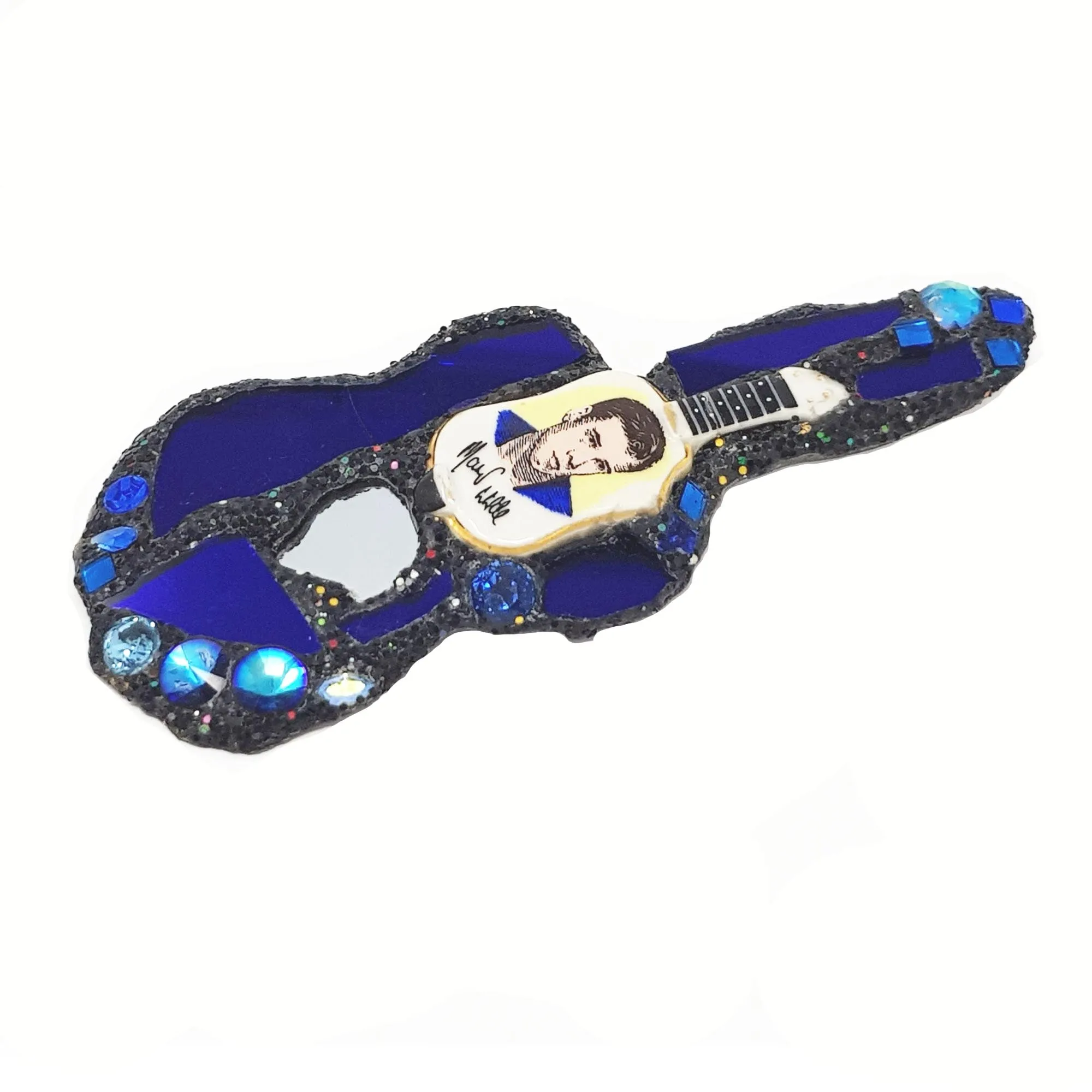 BLUE GUITAR BROOCH - MARTY'S GUITAR, 2003