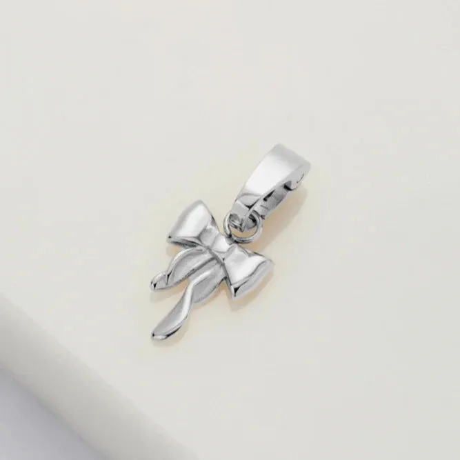 Bow Charm - Silver