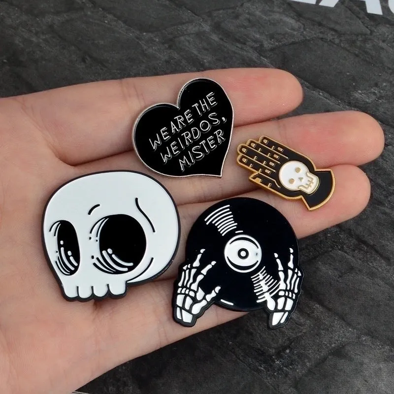 Cartoon Cute Creative Skull Alloy Drip Oil Brooch