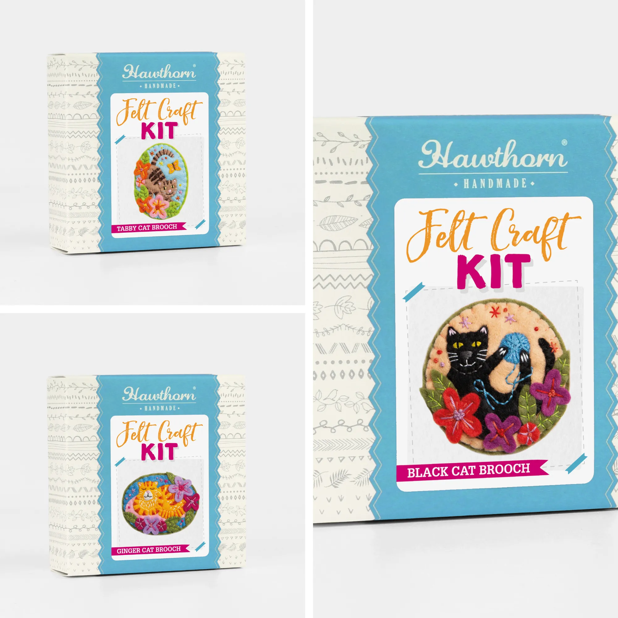 Cats Felt Craft Kit Bundle