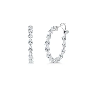 Chasing Pear Diamond Hoops