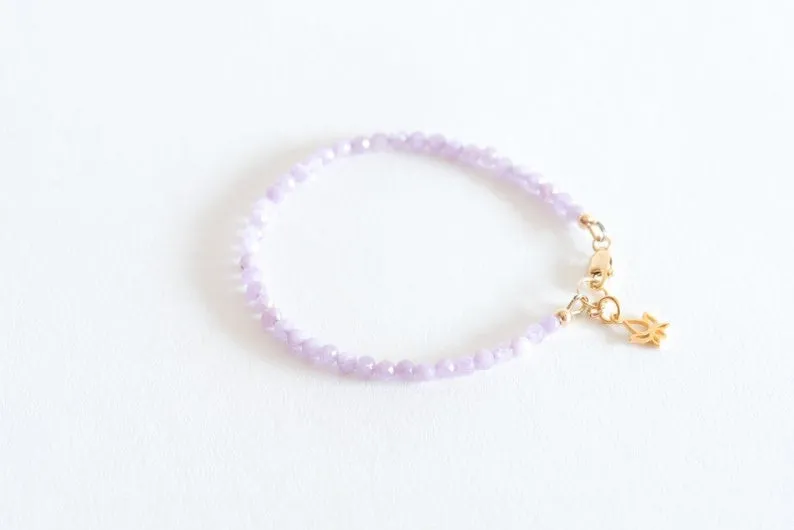 Delicate Kunzite Stone Bracelet