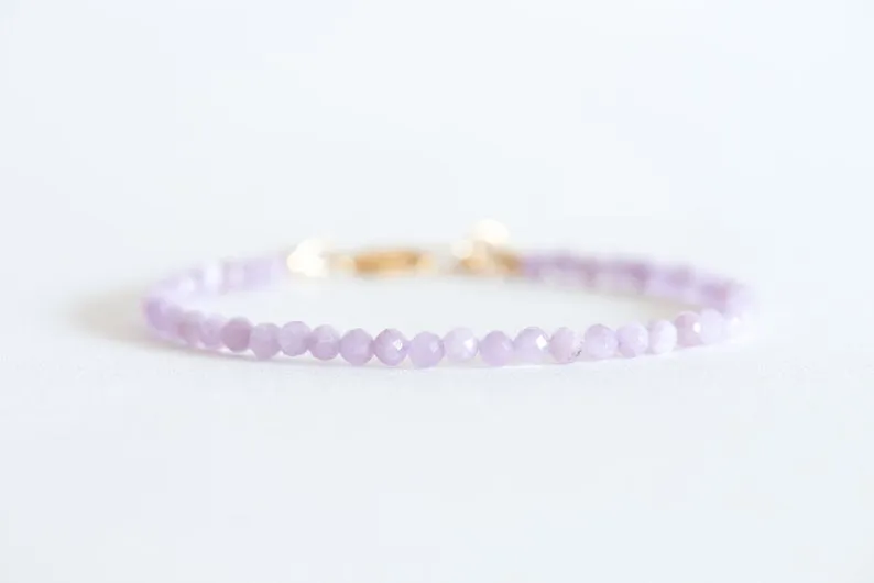 Delicate Kunzite Stone Bracelet