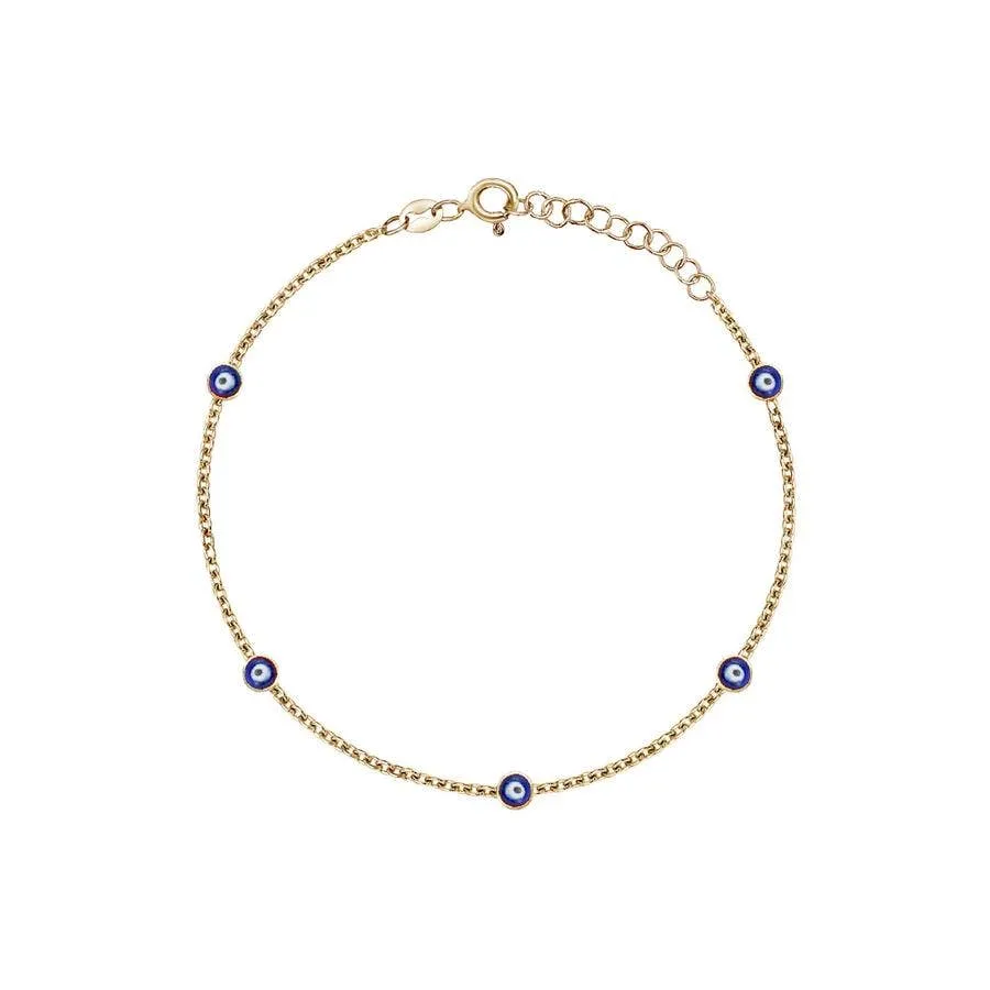 Delicate Sterling & Gold-Filled Evil Eye Bracelets