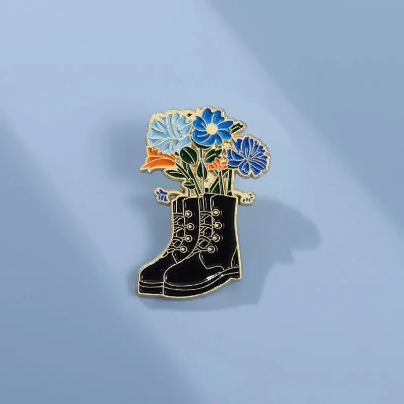 Doc Boots Flowers Pot Enamel Pin