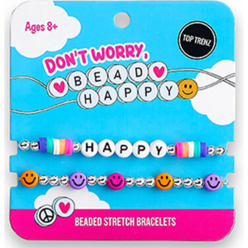 Don't Worry Bead Happy -Stretch Beaded Bracelets