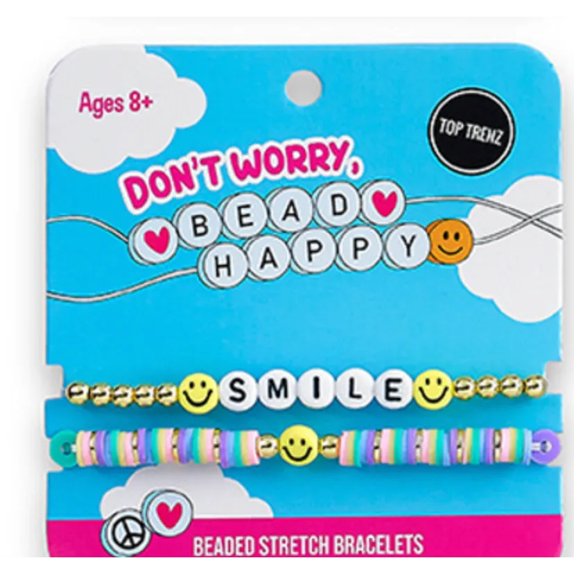 Don't Worry Bead Happy -Stretch Beaded Bracelets