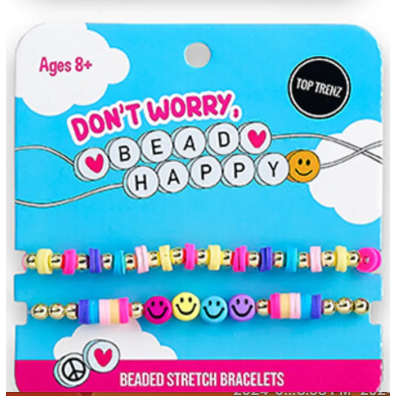 Don't Worry Bead Happy -Stretch Beaded Bracelets