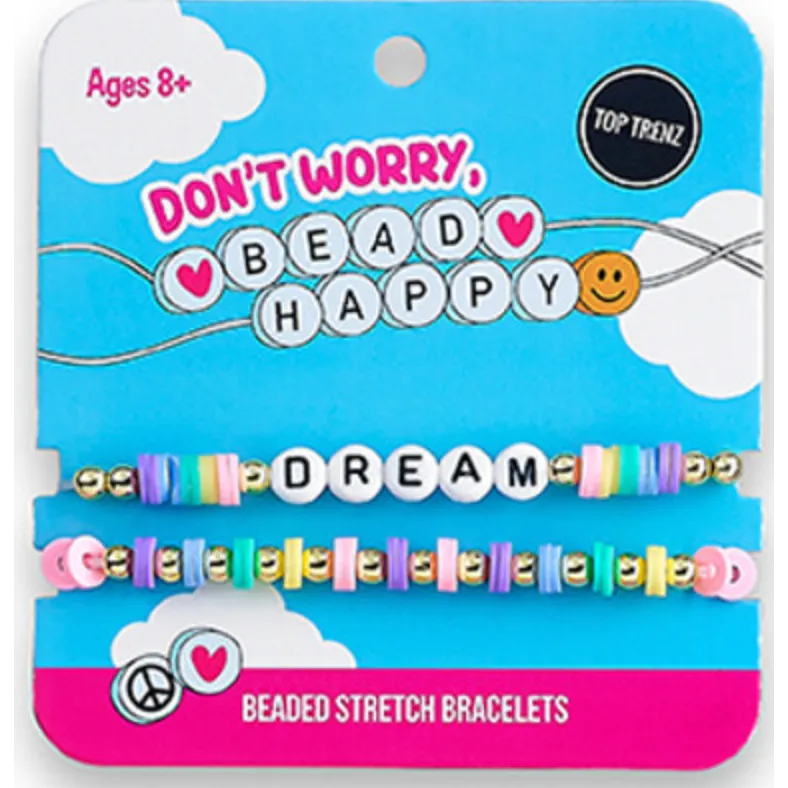 Don't Worry Bead Happy -Stretch Beaded Bracelets