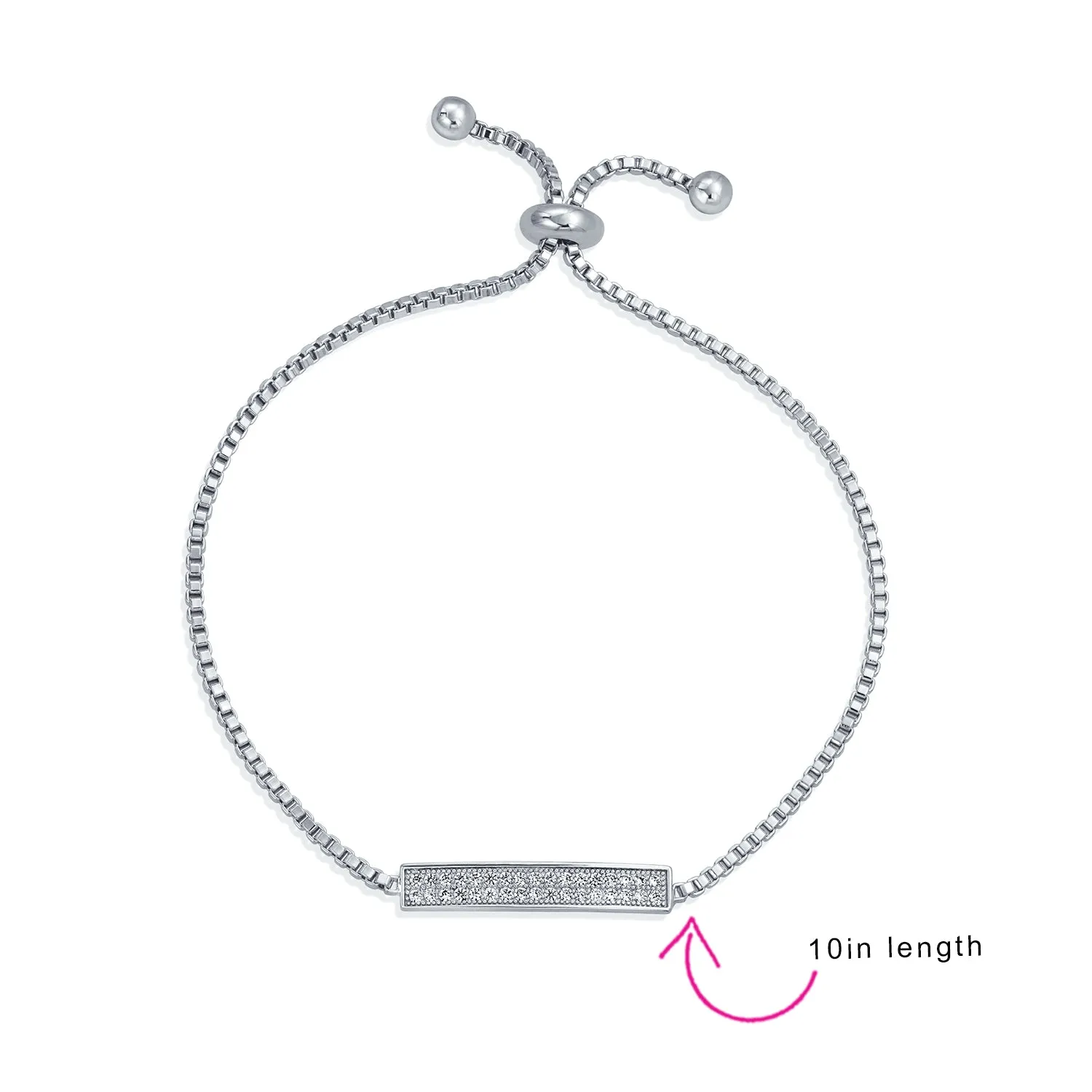 Elegant Modern Bridal Tennis Bracelet with Cubic Zirconia and Silver Plated Clasp