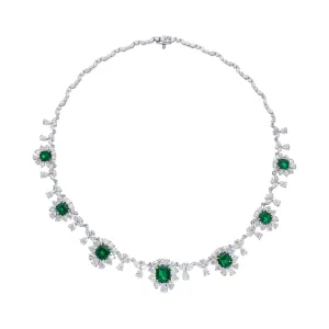 Emerald & Diamond Necklace