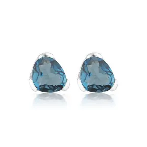 EVERYDAY GEMSTONE STUDS - LONDON BLUE TOPAZ