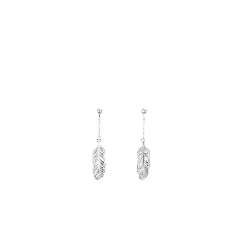 Everyday Genie Sterling Silver Leaf Stud Earrings