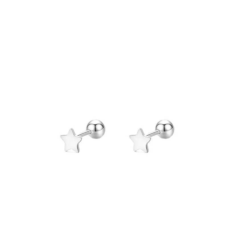 Everyday Genie Sterling Silver Star Stud Earrings