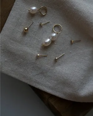 Fresh water Pearl Hoops