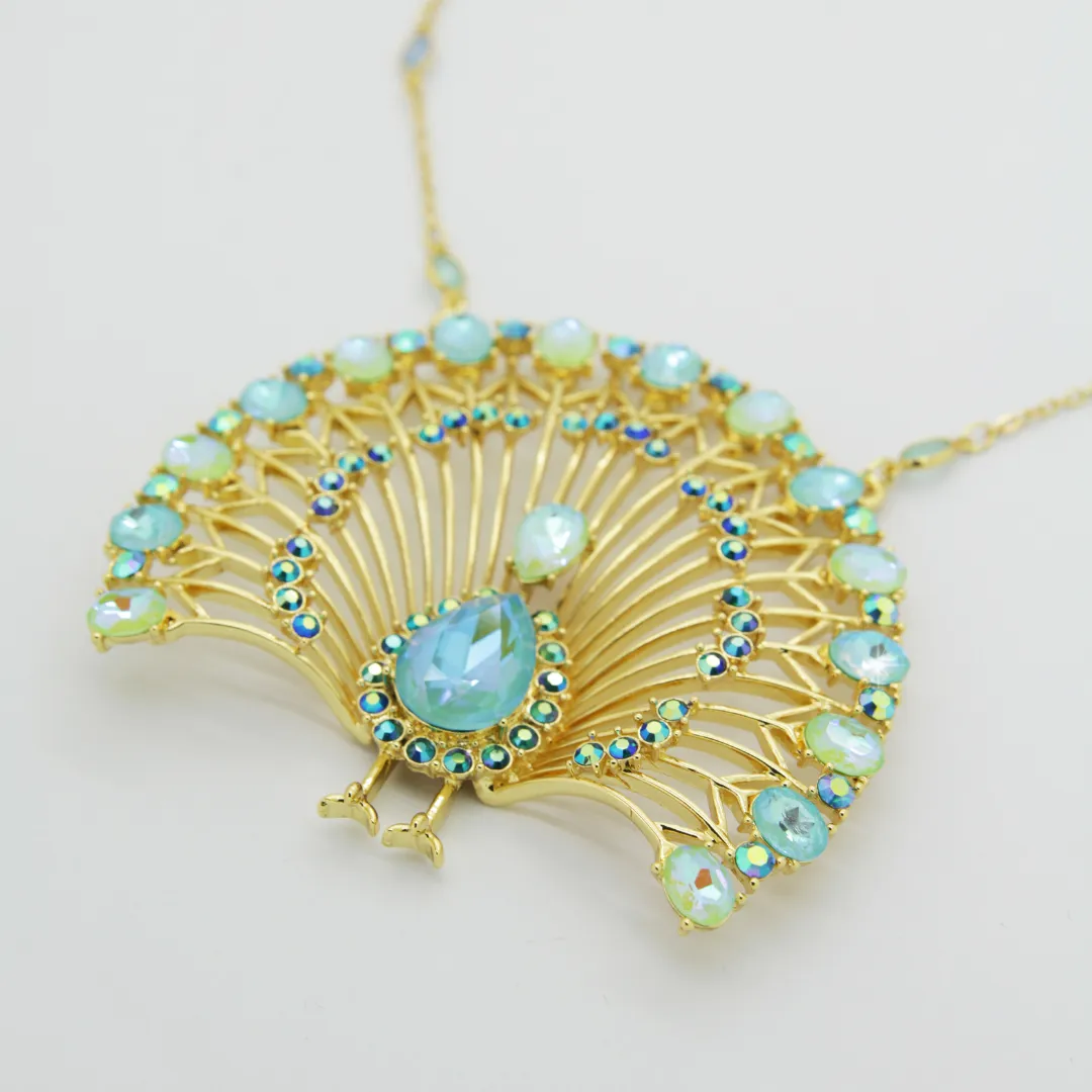 Full Bloom Peacock Necklace