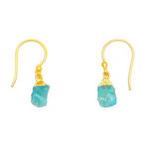 Gemstone Nugget Earrings - Apatite