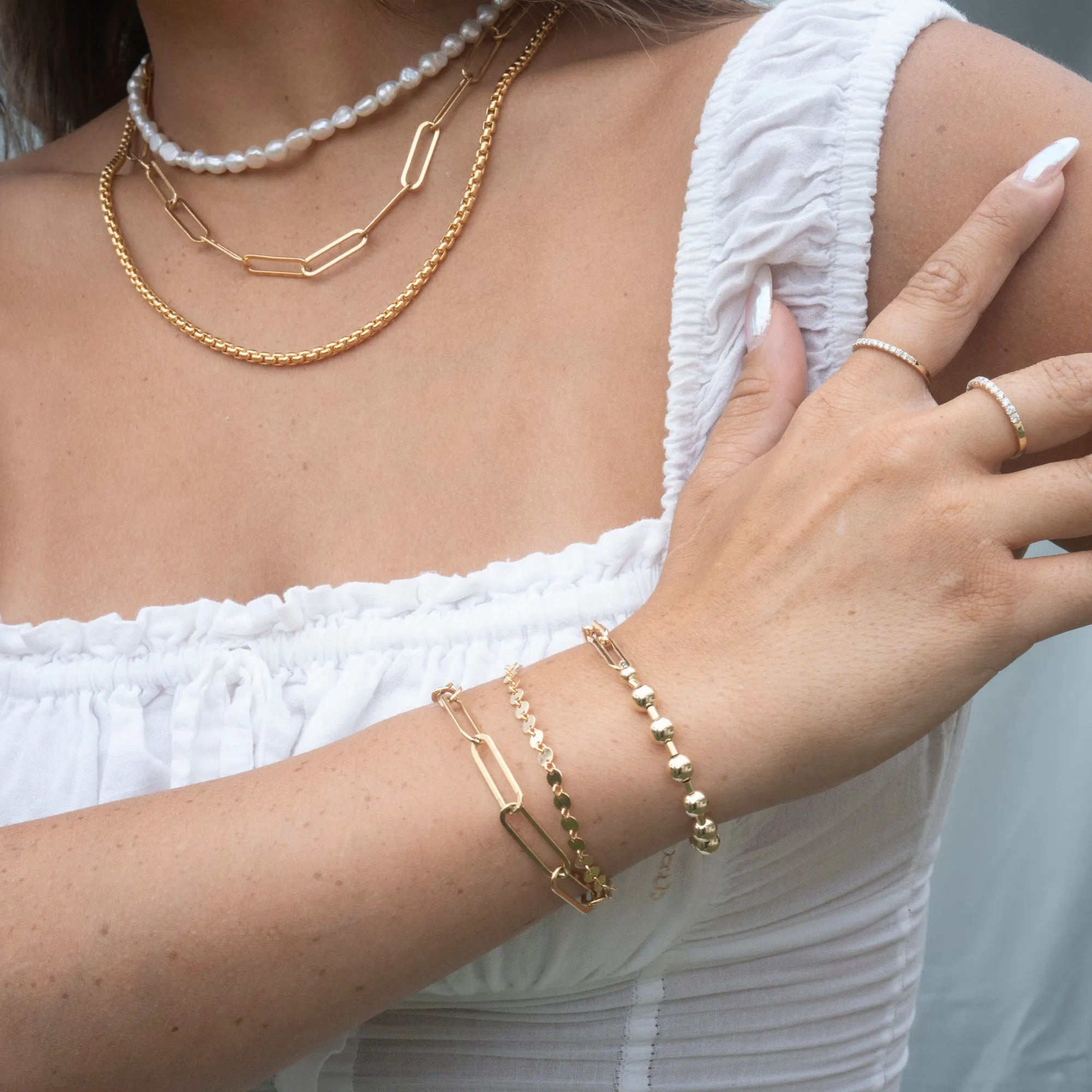 Gold Filled Flat Stella Bracelet