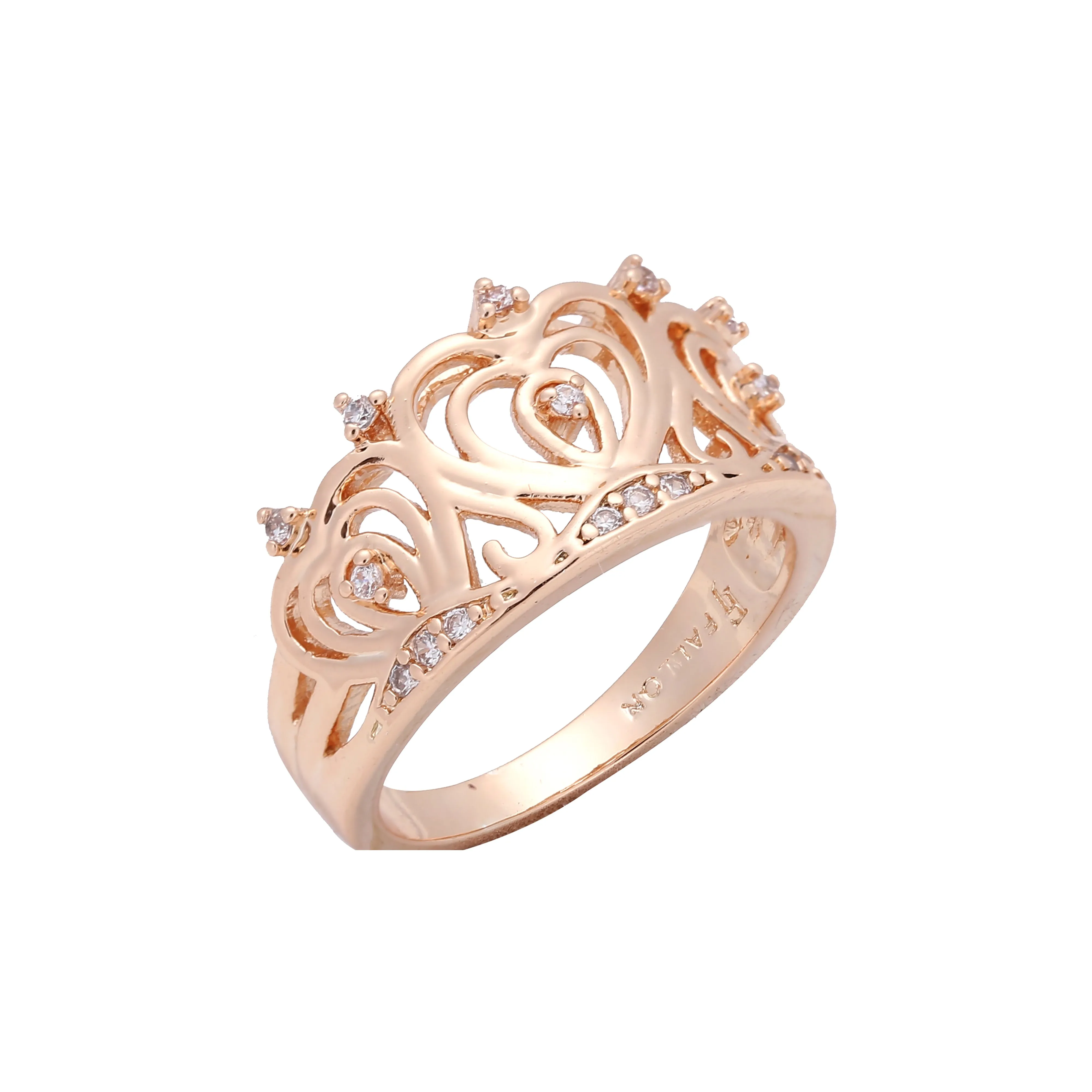 Great luxurious 14K Gold, Rose Gold Crown rings