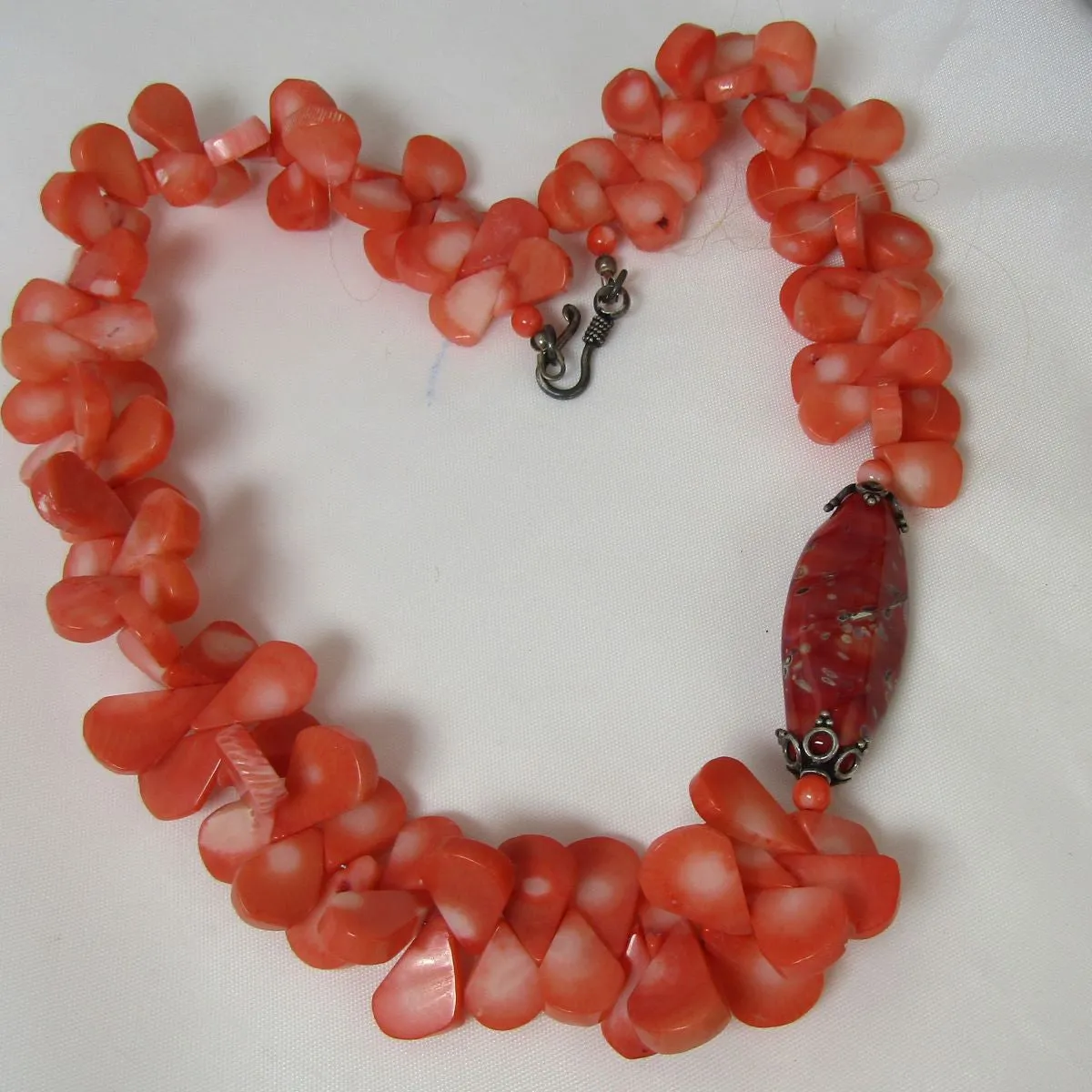 Handmade Bead & Teardrop Melon Gemstone Bead Necklace