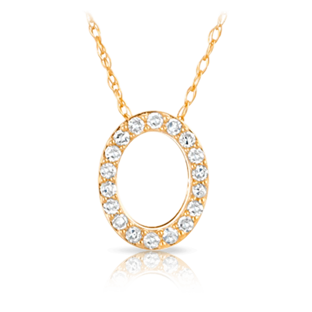 Initial Diamond Pendant set in 9ct Yellow Gold