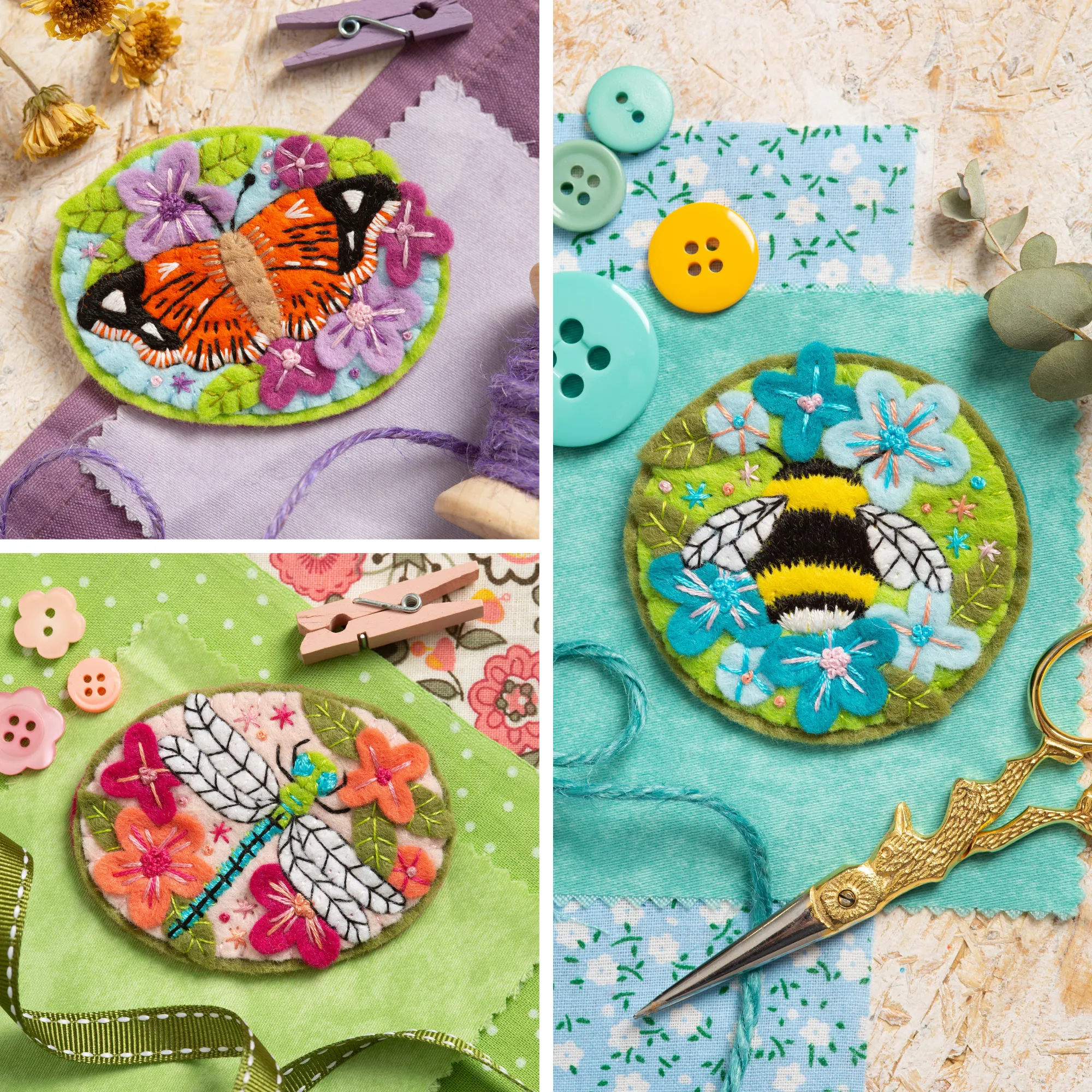 Insects Felt Craft Kit Bundle