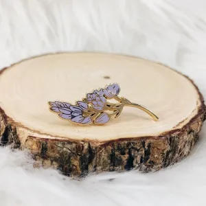 Lavender Enamel Pin Lapel Badge