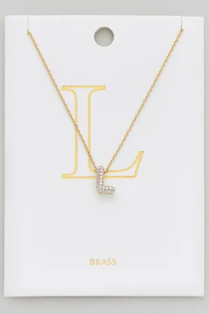 Let's Get Personal Initial Necklace L