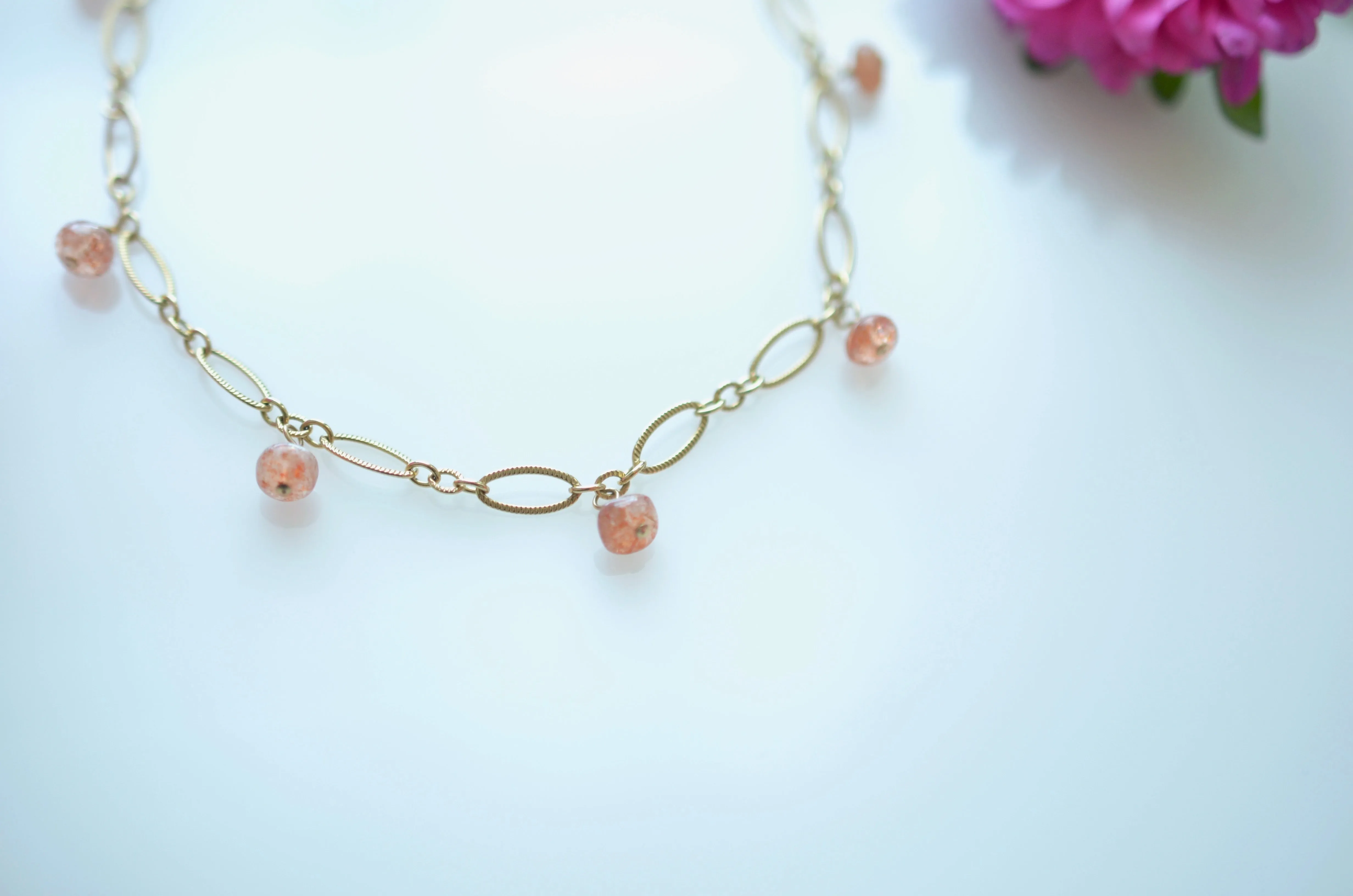 Lili - Sunstone, 14k Gold Filled Bracelet