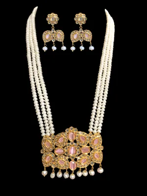 LN24 Sharnaz fresh water pearl necklace   In pink  ( READY TO SHIP)