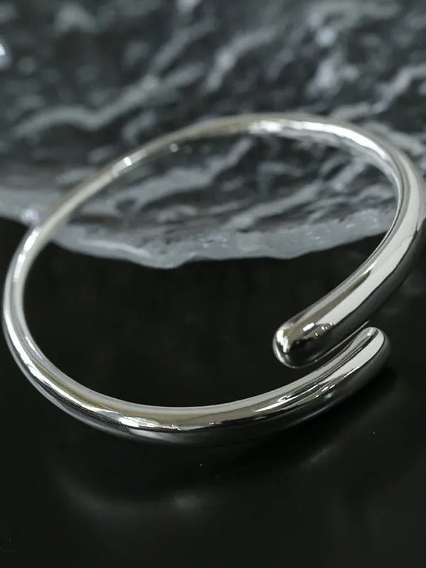 Metal Style Water-drop Open Cuff Bangle Bracelets