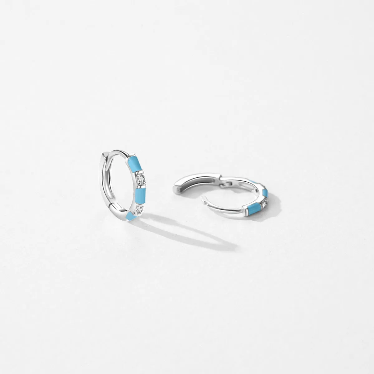 Minimalist Sterling Silver Zircon Earrings for Women