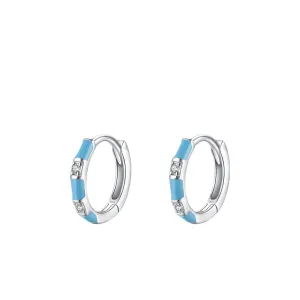 Minimalist Sterling Silver Zircon Earrings for Women