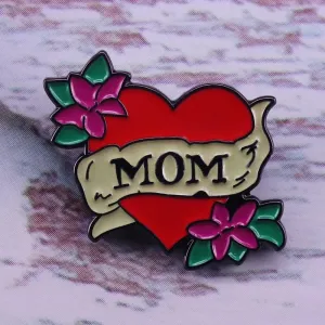 Mom Tattoo Enamel Pin